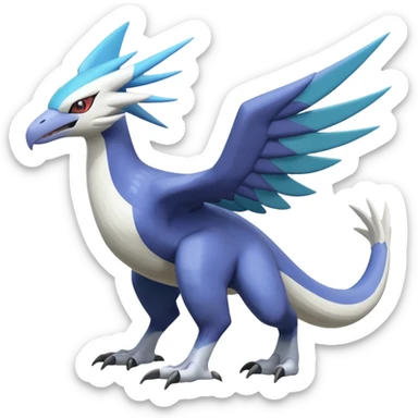 Silvally-Latios-Palkia-Dialga-Lugia-Nargacuga-Noivern-fusion-Fakémon-Pokémon-creature (full body) sticker