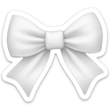 White bow sticker