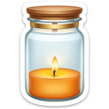   scented candle in a jar sticker