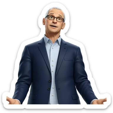 smartly dressed old man sticker