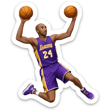 Kobe Bryant of him dunking  sticker