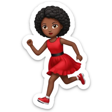 corriendo muñeco negro sticker