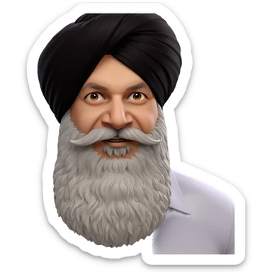 handsome bearded man portrait sticker