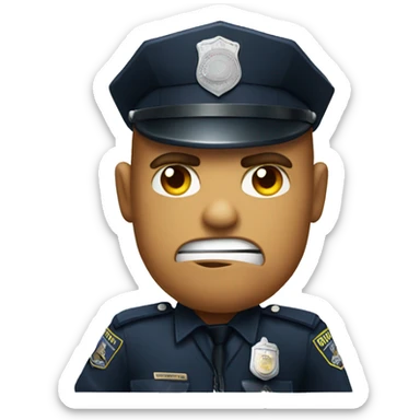 Angry Police pointing finger sticker
