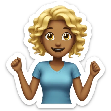 Girl flipping hair  sticker