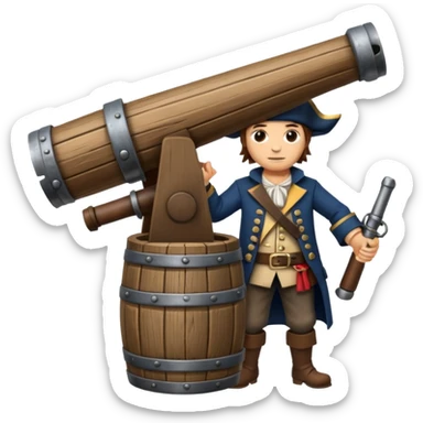 Buccaneer with cannon sticker