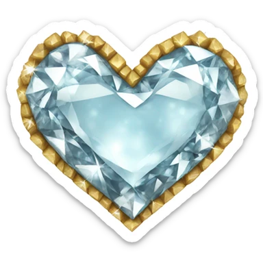 Heart with diamonds  sticker