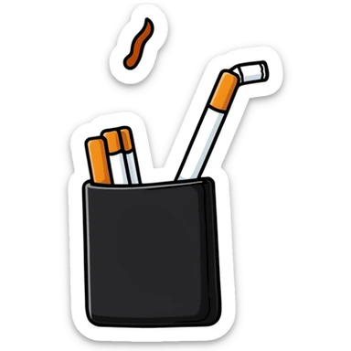 white cigarette sticker