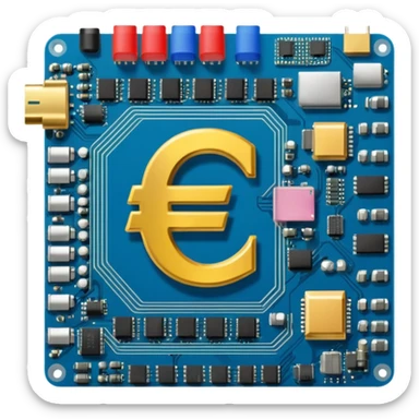 Motherboard euro sign  sticker