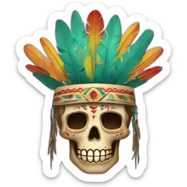 Calavera de indio sticker