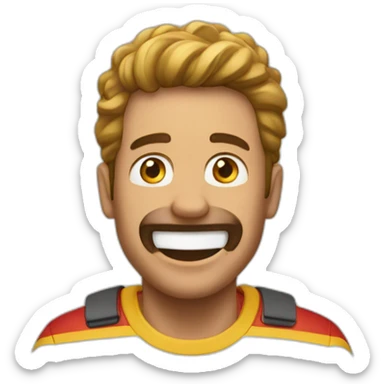 A Guy which is happy because there is a McDonald’s behind him sticker