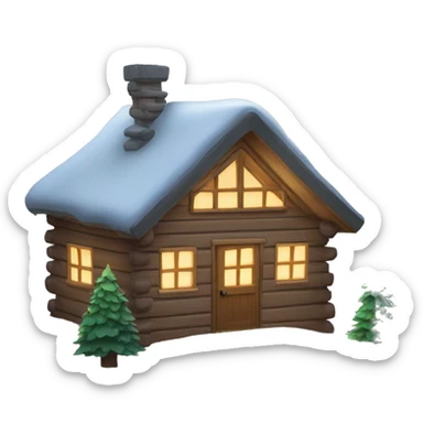 Cosy Christmas cabin  sticker