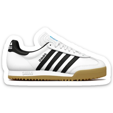 adidas sambas in white sticker