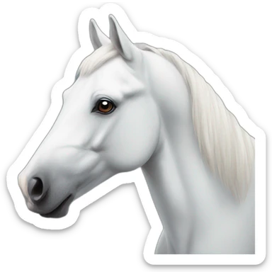 White horse sticker