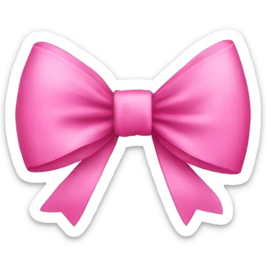 Pink bow sticker