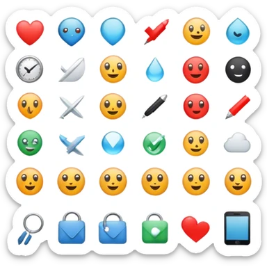 Set icons for UX/UI designer sticker