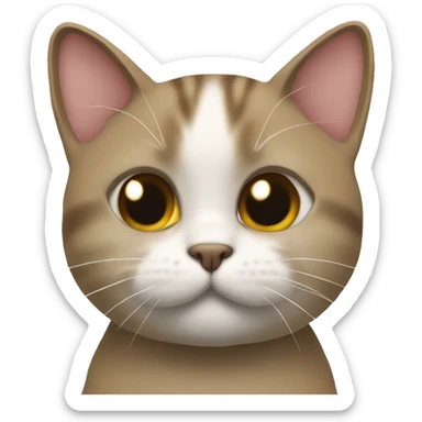 Un chat qui fait caca  sticker