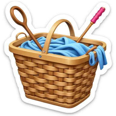 Laundry basket with magic wand sticker