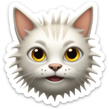 Freaky cat sticker