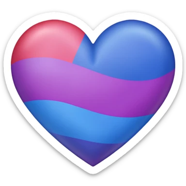 bisexual flag heart sticker