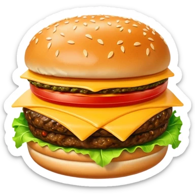 A single burger image for my food vertical in the super app sticker