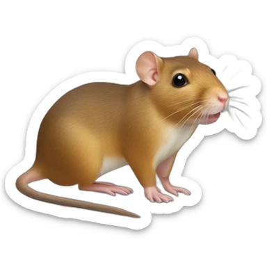 realistic agouti gerbil sticker