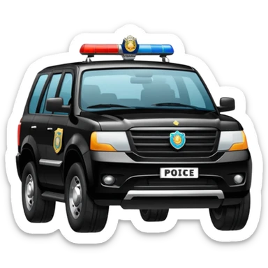 Black car fo officers India suv sticker