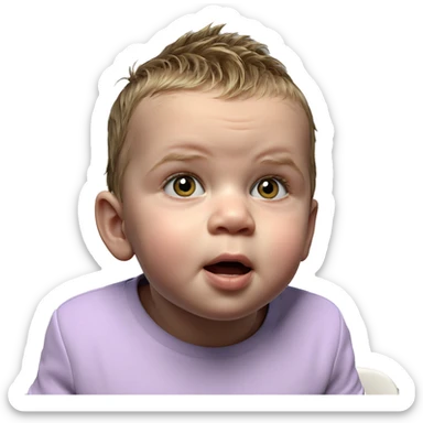 realistic portrait of a boy sticker