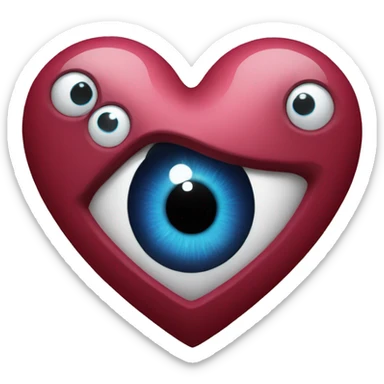 A heart with evil eye sticker