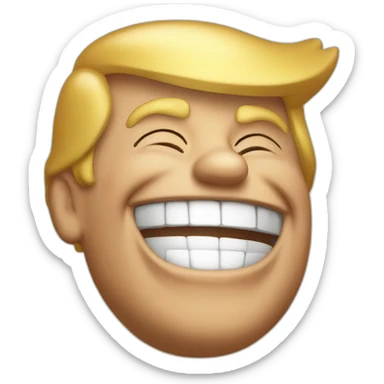 donald trump laughing sticker