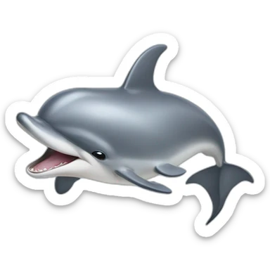 A laughing dolphin sticker