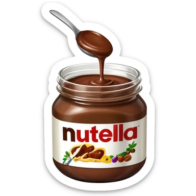 Nutella with a spoon sticker