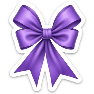 Purple ribbon emoji copy and paste  sticker
