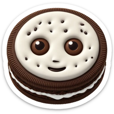 GALLETA OREO, CON DOS OJOS Y DOS MANOS sticker