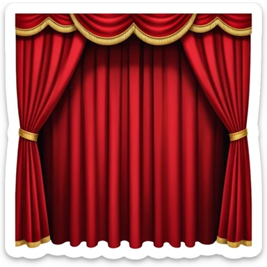 Theater curtains opening with spotlight sticker