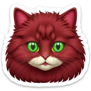 бордовый кот sticker