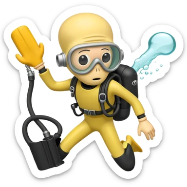 Squidward scuba diving sticker