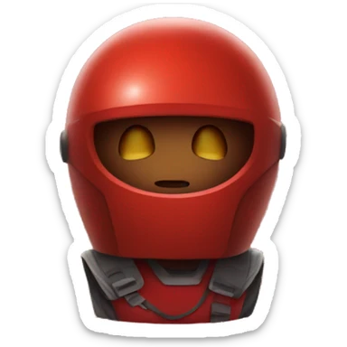 red spacial costume sticker