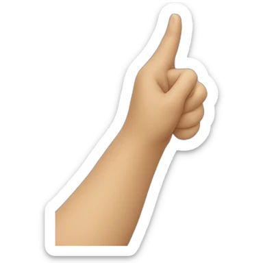 pointing to one own’s head sticker