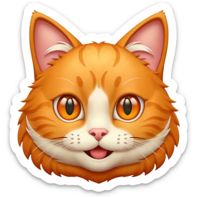 Crazy Cat Emoji sticker
