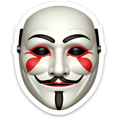 Guy Fawkes mask sticker