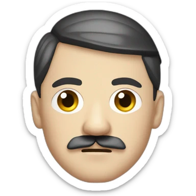 Adolf Hitler wearing ear defenders sticker