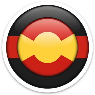 Aboriginal Australians flag without the British symbols sticker