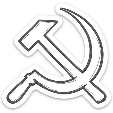 hammer and sickle sticker