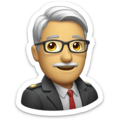 Persona mayor leyendo sticker