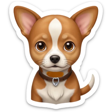 un chien croisé beagle et chihuahua sticker