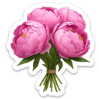 Bouquet of pink peonies sticker
