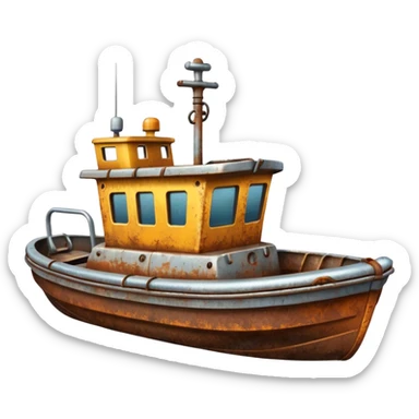 tow boat sticker