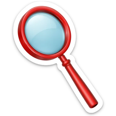 RED Magnifying Glass sticker
