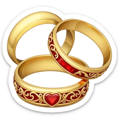 2 bloody wedding rings sticker
